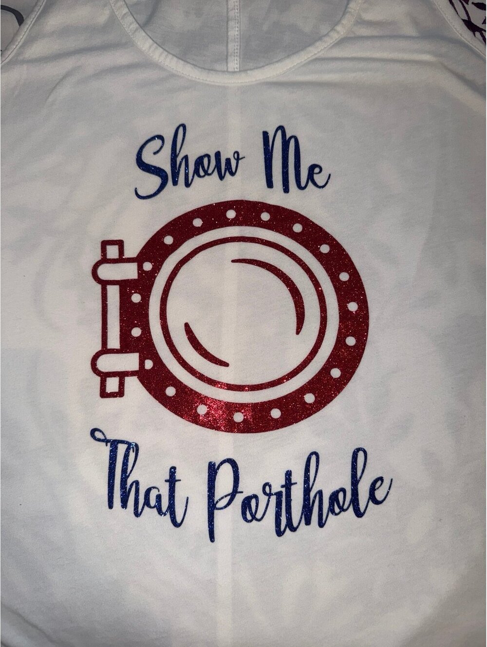 Funny cruise ship shirt cover up size xl show me that porthole tank top t shirt